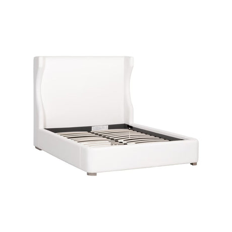 Wing-Shaped Headboard Queen Bed | Living Essentials Balboa