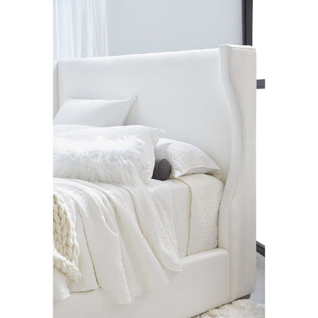 Wing-Shaped Headboard Queen Bed | Living Essentials Balboa
