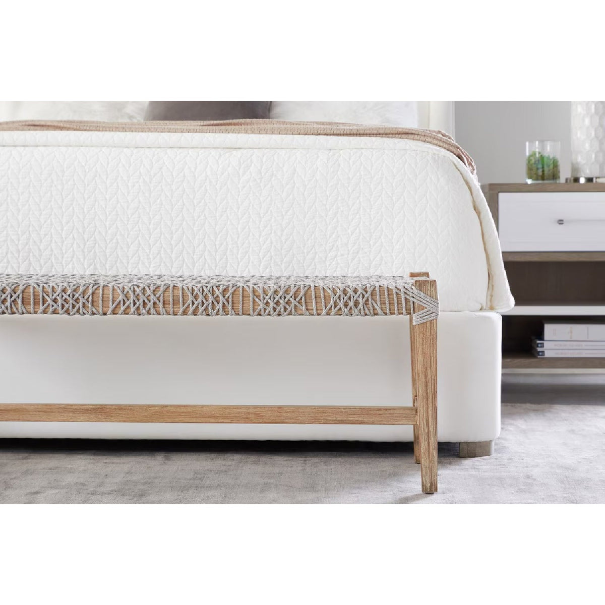 Wing-Shaped Headboard Queen Bed | Living Essentials Balboa