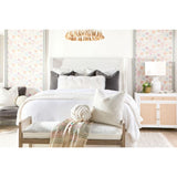Wing-Shaped Headboard Queen Bed | Living Essentials Balboa