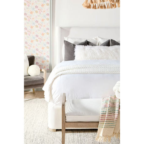 Wing-Shaped Headboard Queen Bed | Living Essentials Balboa