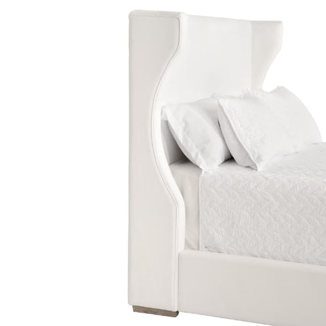Wing-Shaped Headboard Queen Bed | Living Essentials Balboa