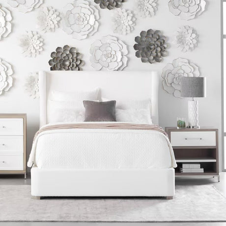 Wing-Shaped Headboard Queen Bed | Living Essentials Balboa