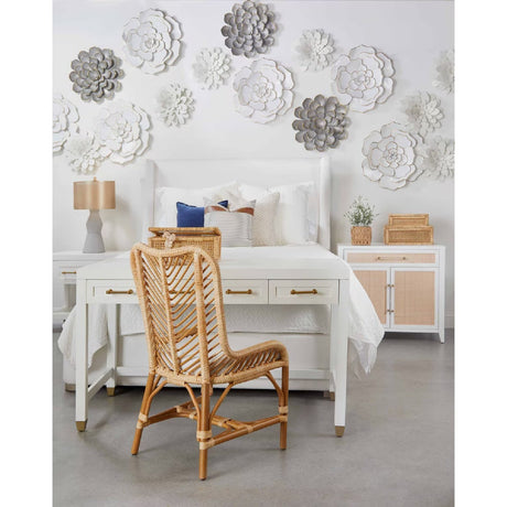 Wing-Shaped Headboard Queen Bed | Living Essentials Balboa