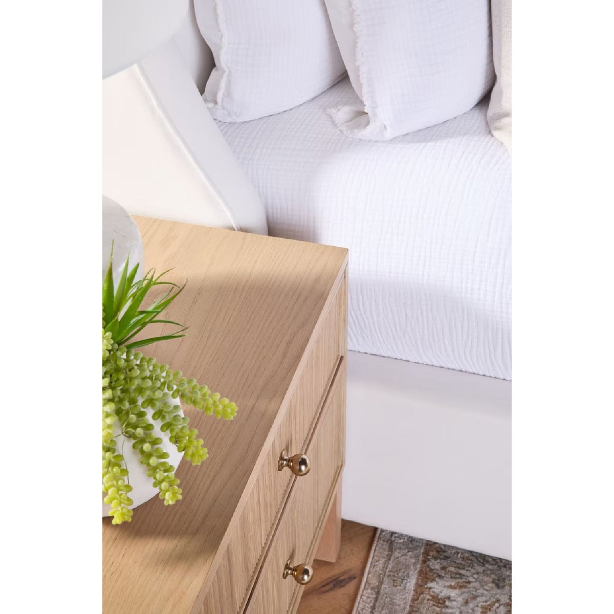 Wing-Shaped Headboard Queen Bed | Living Essentials Balboa