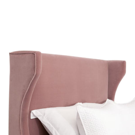 Wing-Shaped Headboard Queen Bed | Living Essentials Balboa
