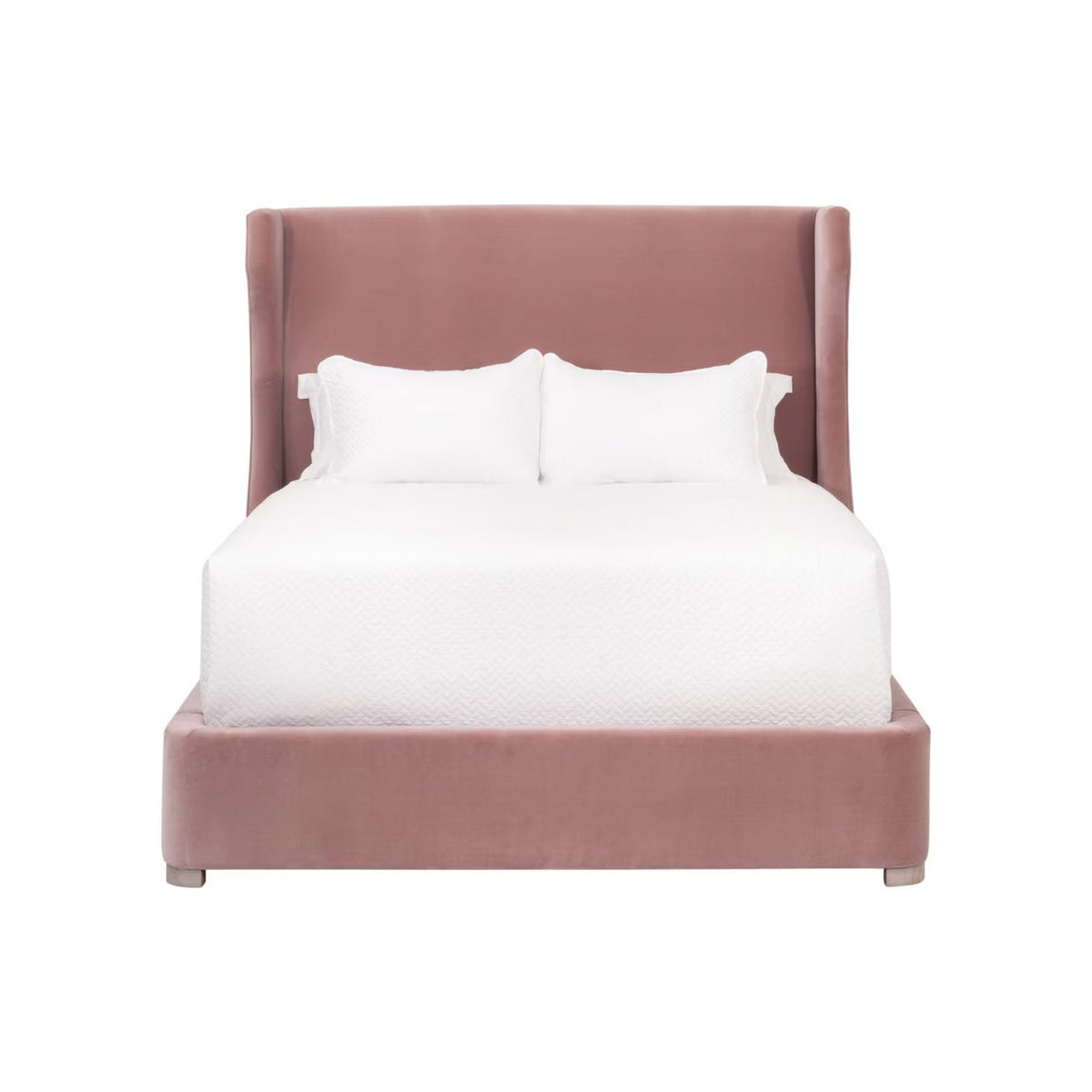 Wing-Shaped Headboard Queen Bed | Living Essentials Balboa