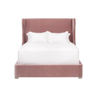 Wing-Shaped Headboard Queen Bed | Living Essentials Balboa