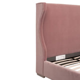 Wing-Shaped Headboard Queen Bed | Living Essentials Balboa