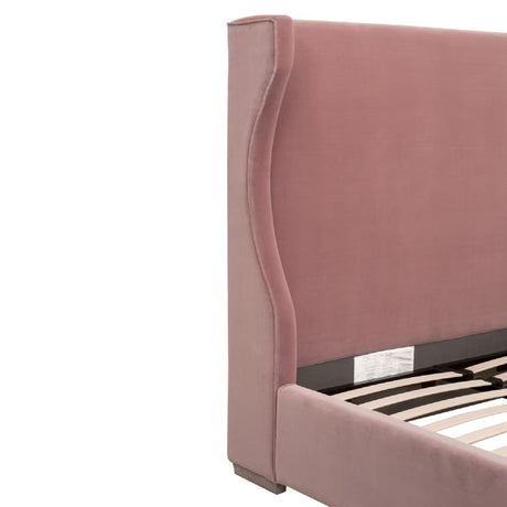 Wing-Shaped Headboard Queen Bed | Living Essentials Balboa