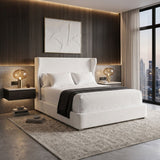 White Upholstered Bed | Living Essentials Balboa