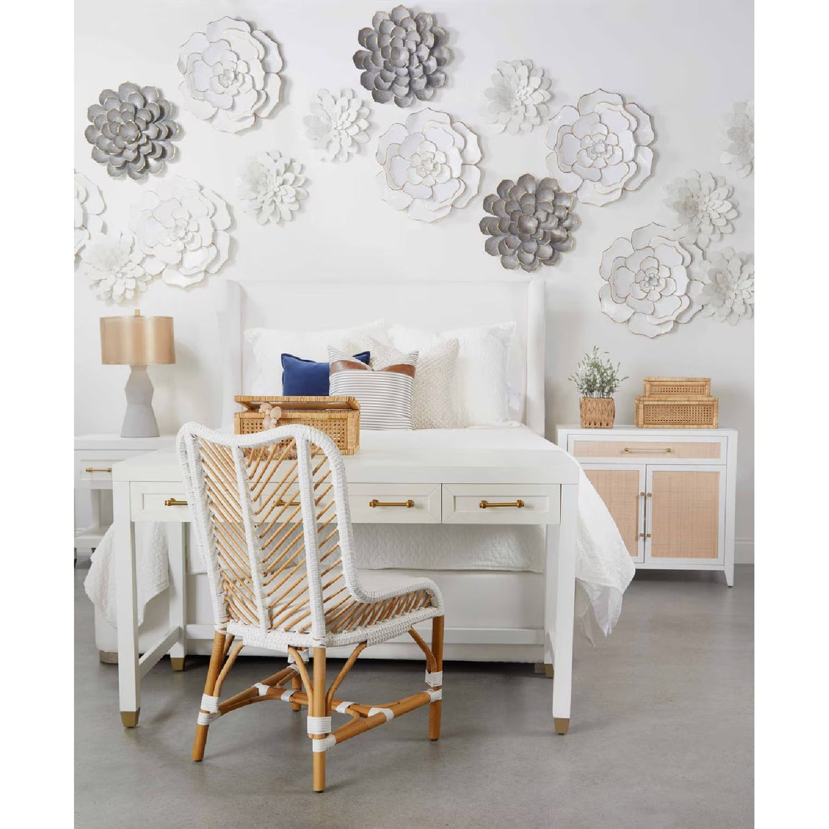 White Upholstered Bed | Living Essentials Balboa