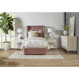 Modern European furniture - Velvet Winged Twin Bed - www.oroa.com
