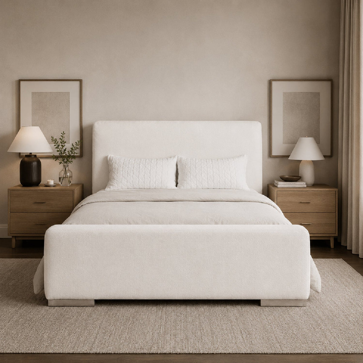 Modern European furniture - Minimalist Upholstered Bed - www.oroa.com