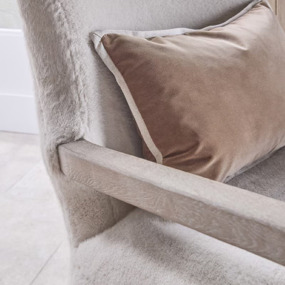 Modern European furniture - Brown Velvet Lumbar Pillows (2) - www.oroa.com