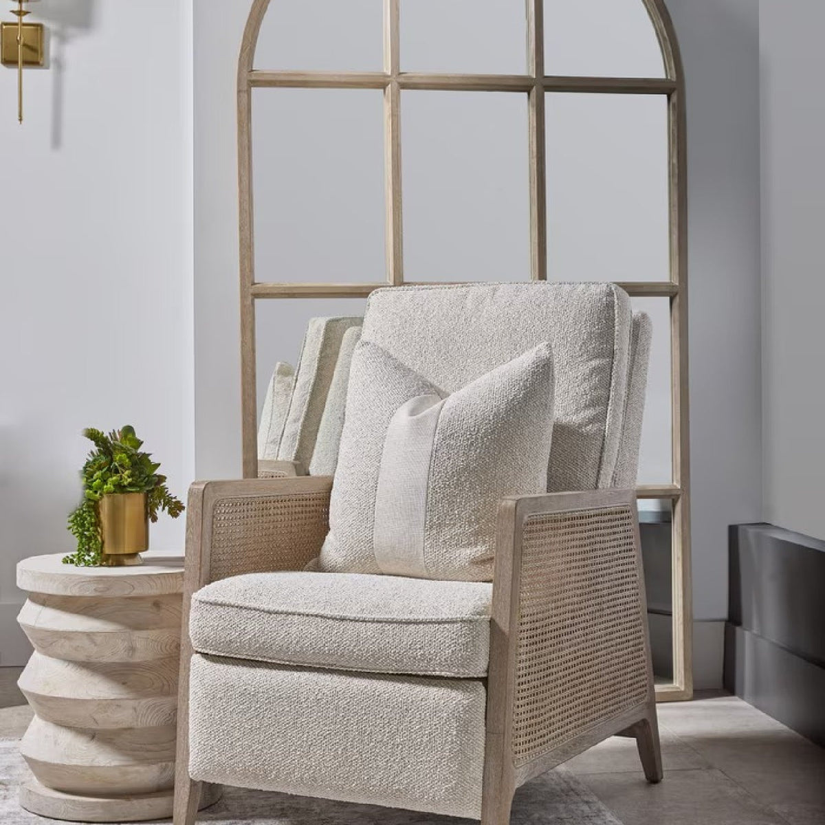 Modern European furniture - Cream Linen Stripe Pillows (2) - www.oroa.com