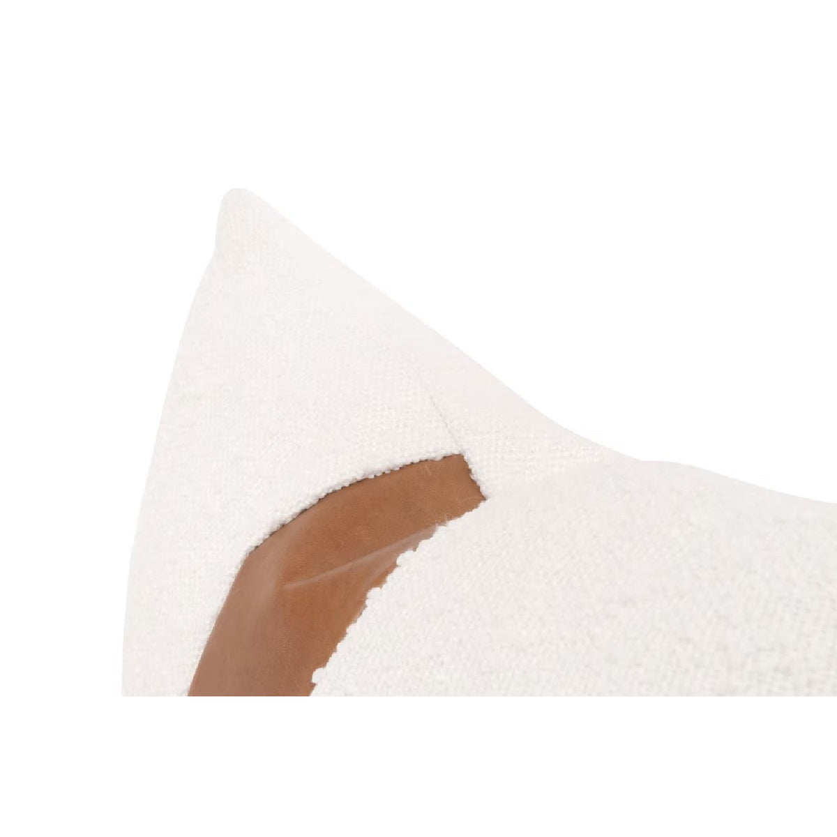 Modern European furniture - White Boucle Leather Lumbar Pillows (2) - www.oroa.com