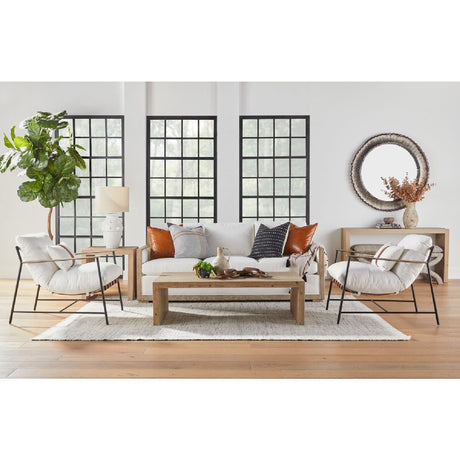 Modern European furniture - White Boucle Leather Lumbar Pillows (2) - www.oroa.com