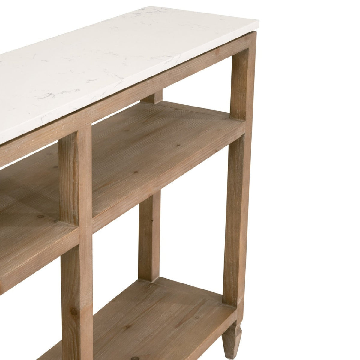 White Quartz Top Console Table | Living Essentials Emerie