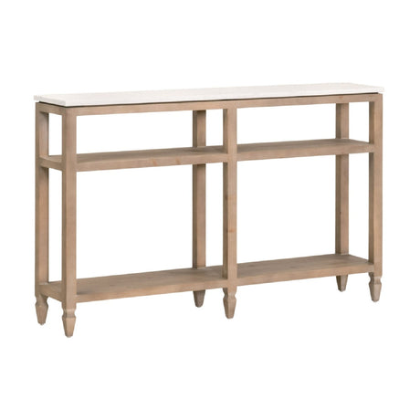 White Quartz Top Console Table | Living Essentials Emerie