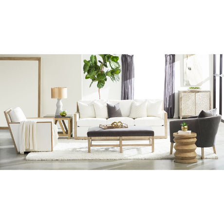 Pine Wood Cylindrical Accent Table | Living Essentials Pier