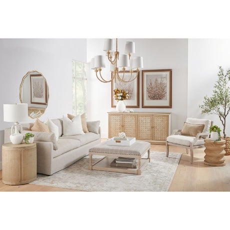 Pine Wood Cylindrical Accent Table | Living Essentials Pier