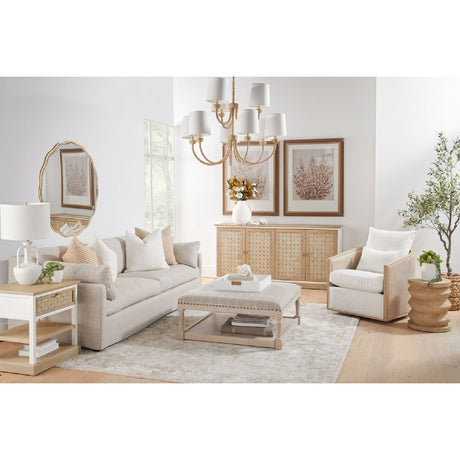 Pine Wood Cylindrical Accent Table | Living Essentials Pier