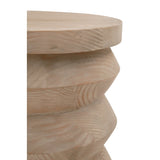 Pine Wood Cylindrical Accent Table | Living Essentials Pier