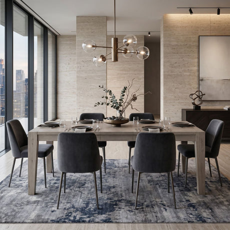 Modern European furniture - Gray Oak Extendable Dining Table - www.oroa.com