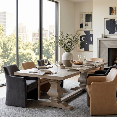 Extendable Gray Oak Dining Table | Living Essentials Monastery