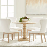Gray Pine Round Dining Table | Living Essentials Chelsea