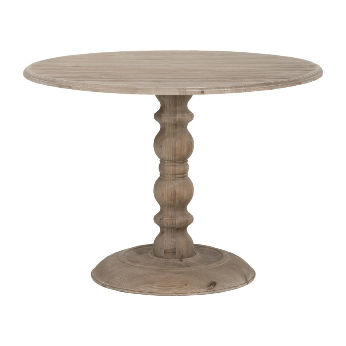 Gray Pine Round Dining Table | Living Essentials Chelsea