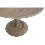 Gray Pine Round Dining Table | Living Essentials Chelsea