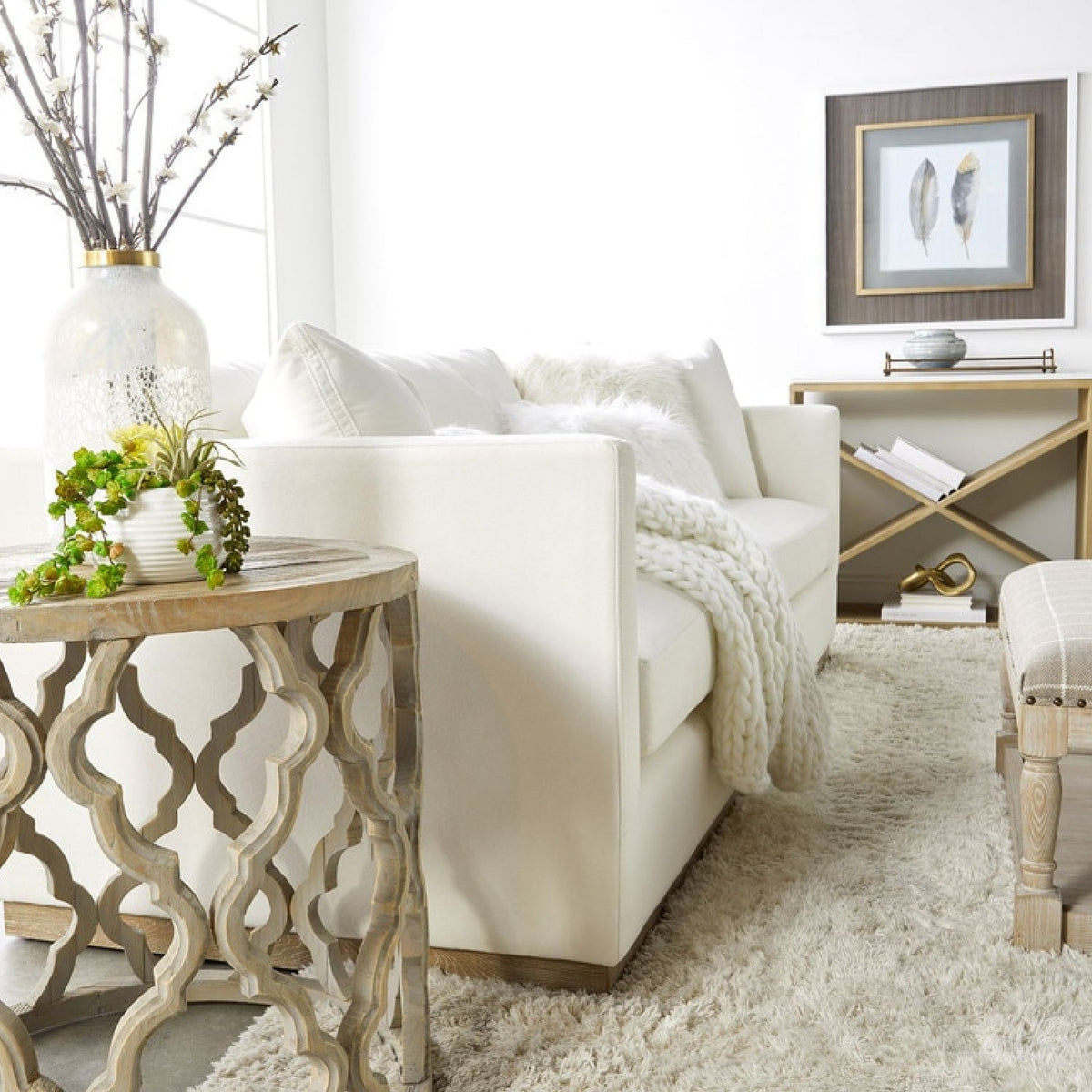 Crisscross Oak Console Table | Living Essentials Cellar
