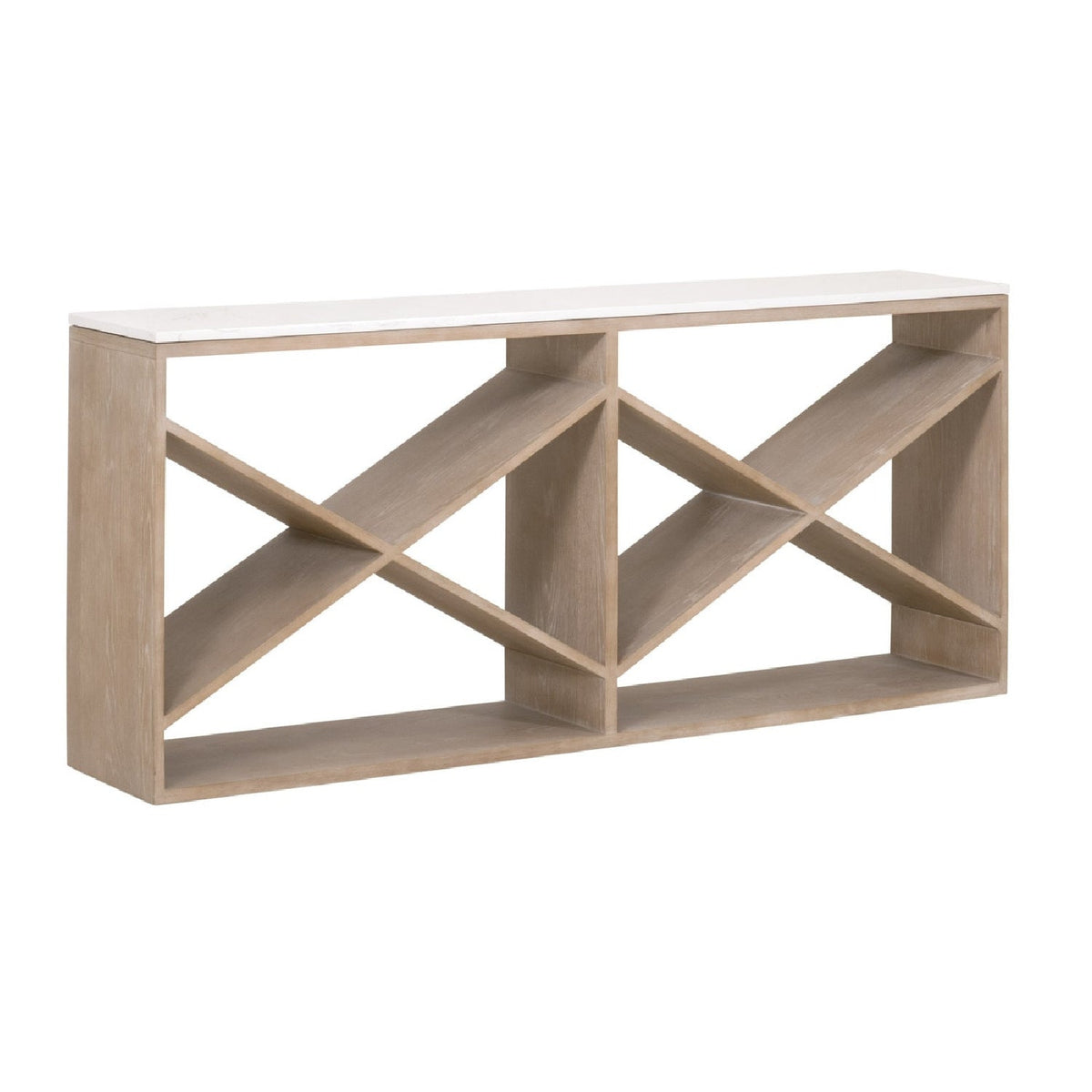 Crisscross Oak Console Table | Living Essentials Cellar