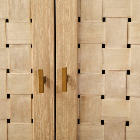 4-Door Woven Style Oak Sideboard | Living Essentials Weave