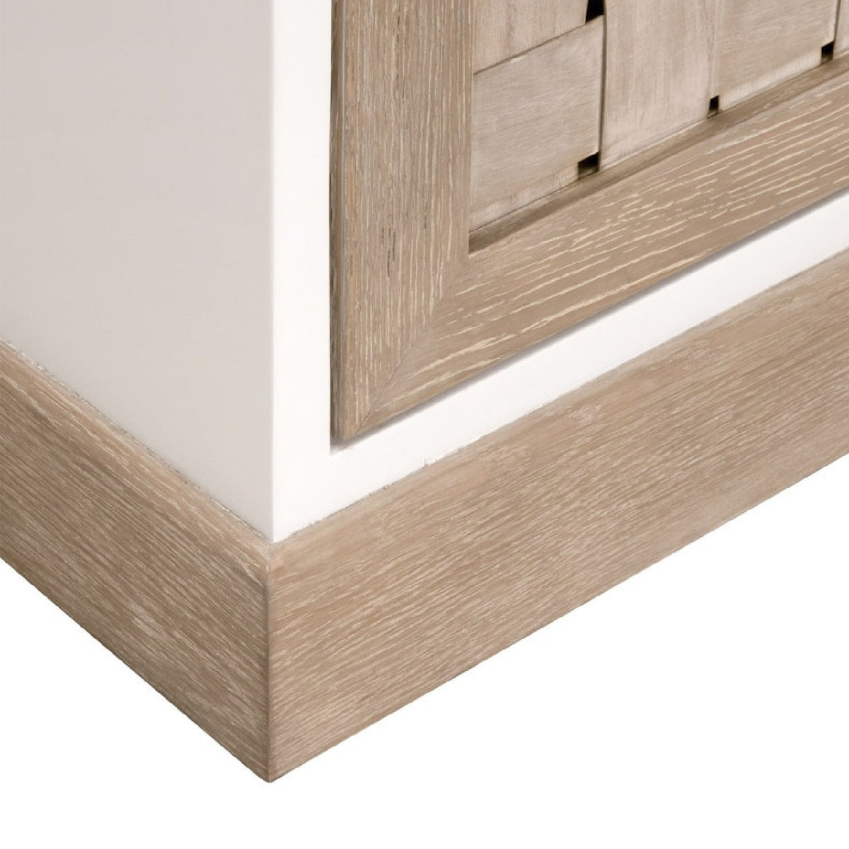 4-Door Woven Style Oak Sideboard | Living Essentials Weave