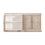 4-Door Woven Style Oak Sideboard | Living Essentials Weave
