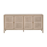 4-Door Gray Cane Media Sideboard | Living Essentials Carina