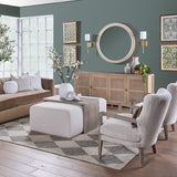 4-Door Gray Cane Media Sideboard | Living Essentials Carina