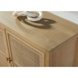 4-Door Gray Cane Media Sideboard | Living Essentials Carina