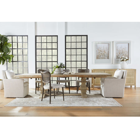 4-Door Gray Cane Media Sideboard | Living Essentials Carina