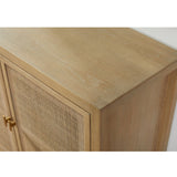 4-Door Gray Cane Media Sideboard | Living Essentials Carina