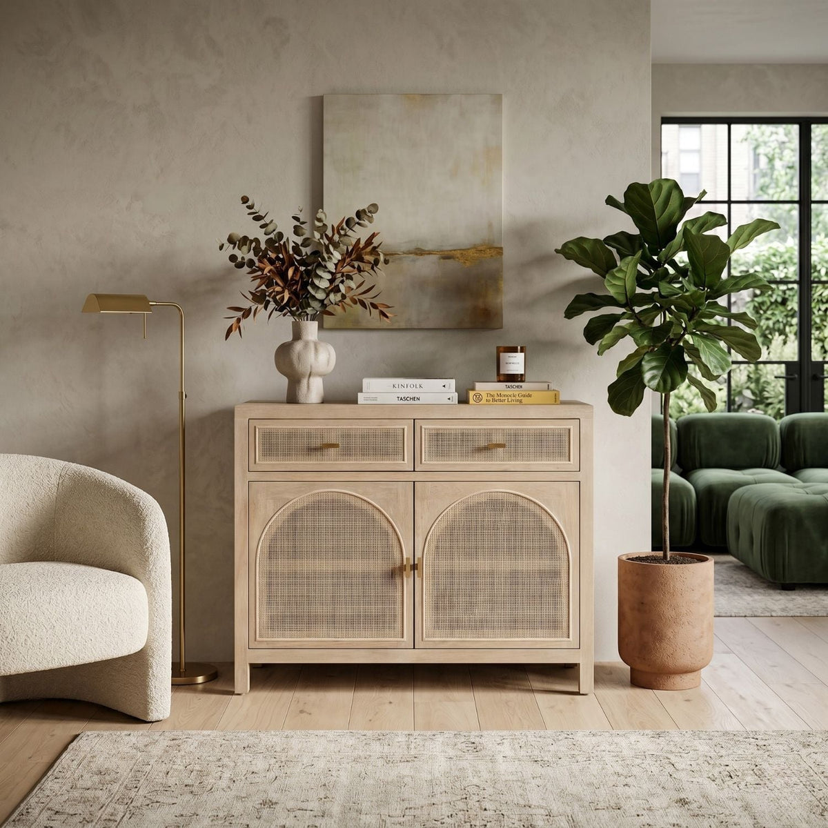 Modern European furniture - Smoked Gray Oak Media Sideboard - www.oroa.com