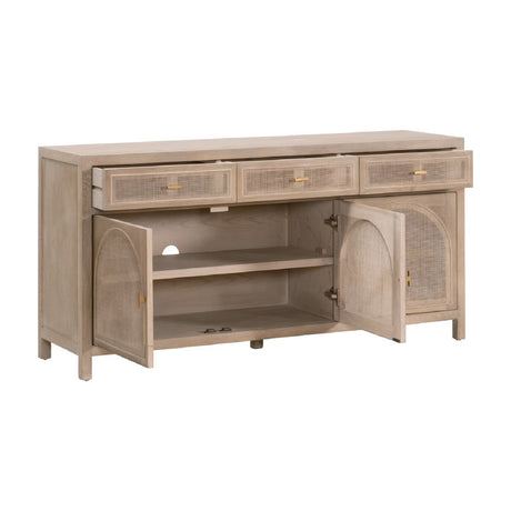 Modern European furniture - Smoked Gray Oak Media Sideboard - www.oroa.com