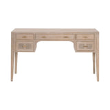 Gray Oak 5-Drawer Desk | Living Essentials Cane