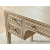 Gray Oak 5-Drawer Desk | Living Essentials Cane