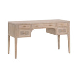 Gray Oak 5-Drawer Desk | Living Essentials Cane