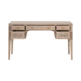 Gray Oak 5-Drawer Desk | Living Essentials Cane