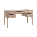 Gray Oak 5-Drawer Desk | Living Essentials Cane